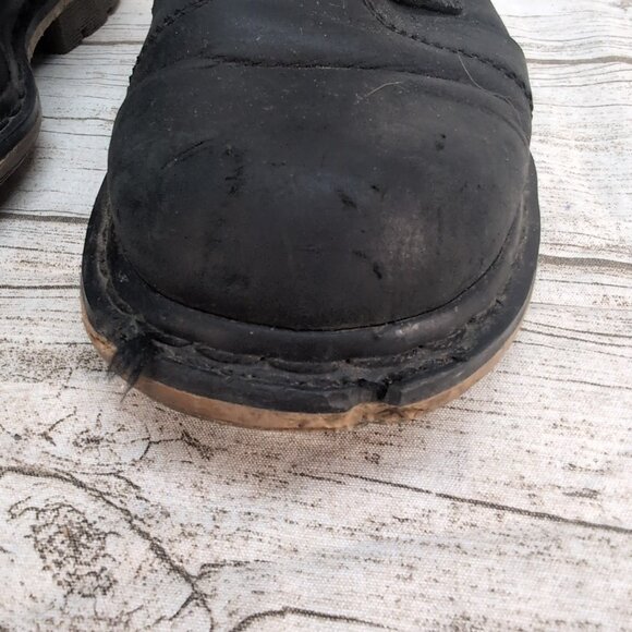 Dr MArtens Pier Black Leather Lace Up Boots Men Size 9 EU 42 - Picture 4 of 7